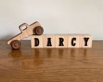 Custom Wooden Name Blocks, 3D Nursery Decor, Baby Gift
