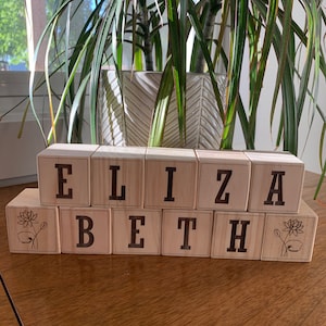 Hölzerne Baby Blöcke, Namen Blöcke, Baby Blöcke, Kindergarten Blöcke, Baby Geschenk