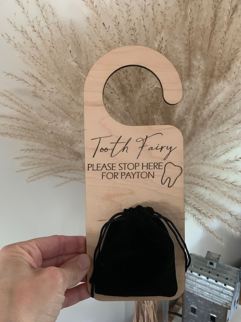 Tooth Fairy Door Hanger Tooth Pouch Kids - Etsy