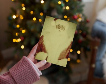 Utskrivbar digital väggkonst Vintage jultomte