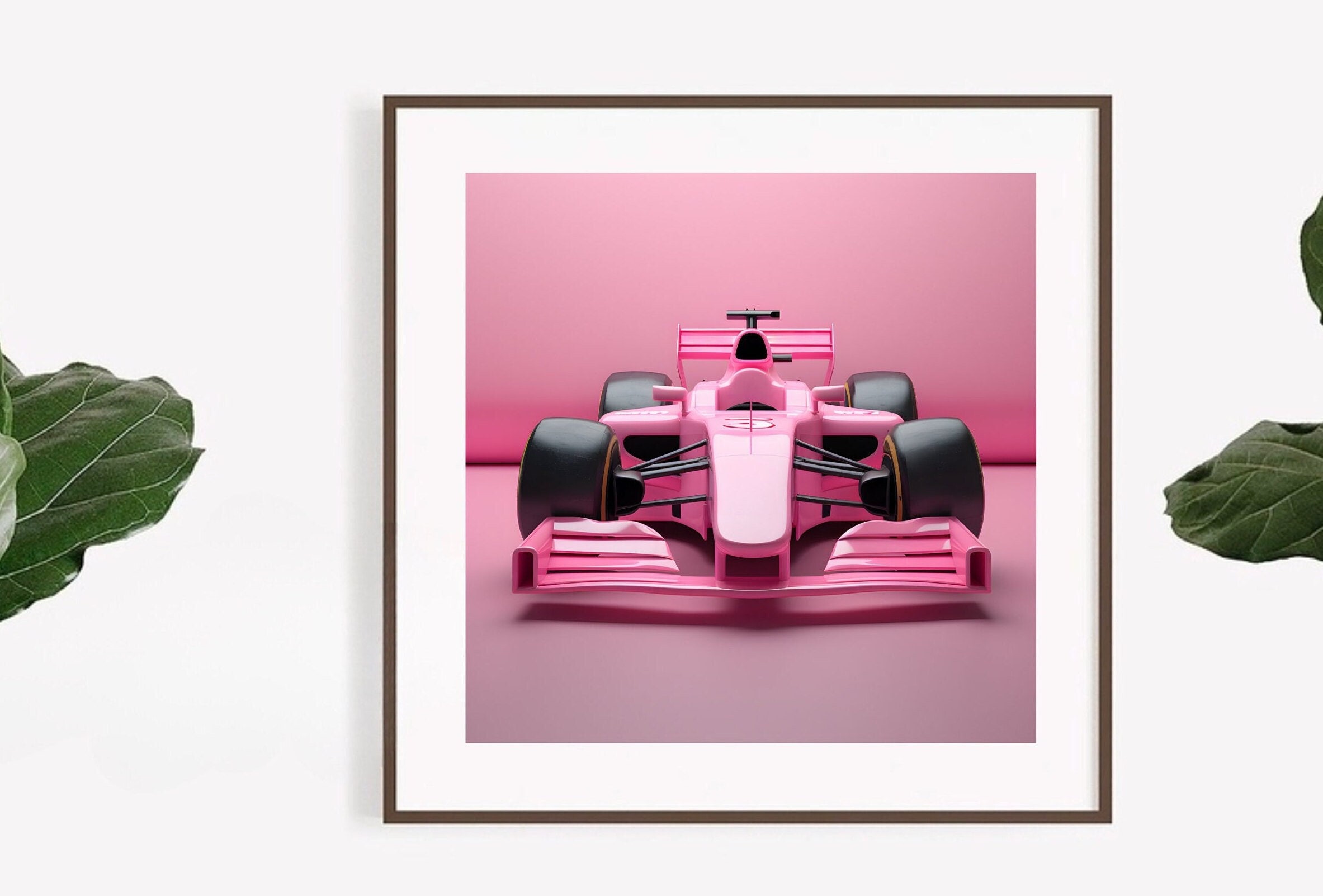 Formula 1 Barbie-inspired Pink 3D Racing Car L Digital Art L Home Decor ...