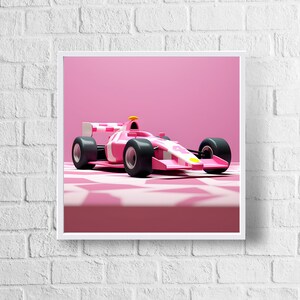Barbie-inspired Pink 3D Formula 1 Racing Digital Artwork - Etsy
