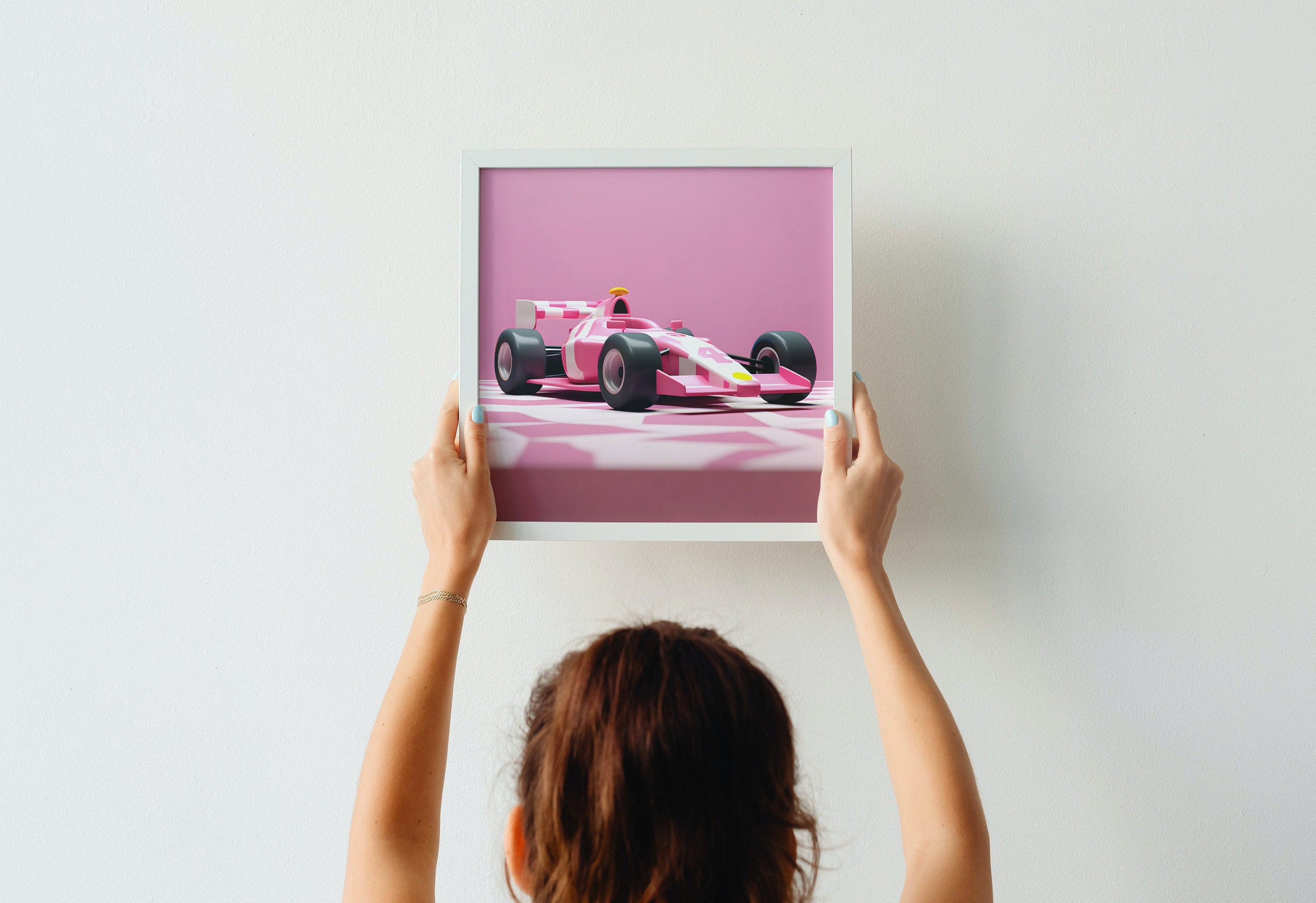 Barbie-inspired Pink 3D Formula 1 Racing Digital Artwork - Etsy