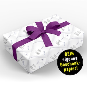 Voor ALLE jubilea en huwelijksjubilea * Elegant inpakpapier * Geef een minimalistische huwelijksverjaardag + vier * met namen en jaren