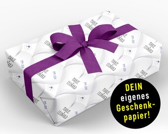Für ALLE Jahres- und Hochzeitstage * Edles Geschenkpapier * Hochzeitstag minimalistisch schenken + feiern * mit Namen und Jahreszahlen