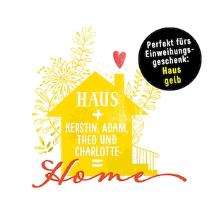 Geschenk Neues Haus * Neue Wohnung * Umzug * Einzug * Individuelles Geschenkpapier von XS bis XXL Riesenbogen bis 5 Meter (!) * NAMEN