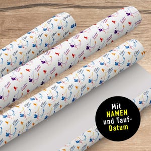 Baptême *Première Communion * Papier d'emballage individuel du XS au XXL ARC GÉANT jusqu'à 5 mètres (!) * Nom (+date) * Communion * Confirmation