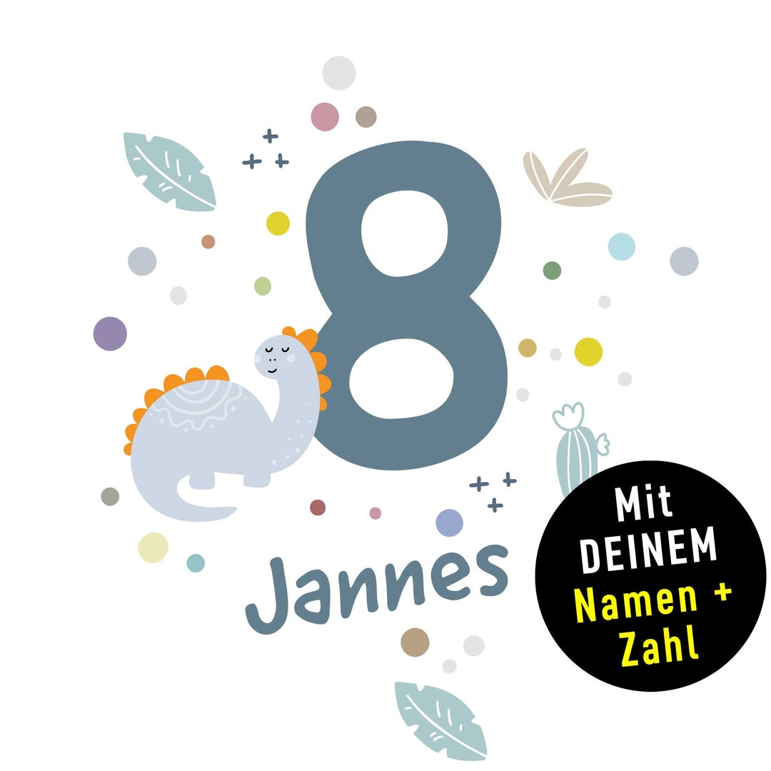 Dino Paper * Dream Birthday * Individual Wrapping Paper From XS to XXL ...