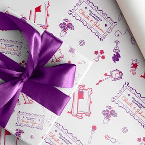 Cadeau Nouvelle maison * Nouvel appartement * Déménagement * Emménagement * Papier d'emballage individuel du XS au XXL Feuille géante jusqu'à 5 mètres (!) * NOMS