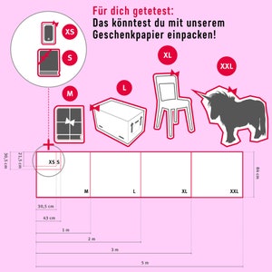 Fröhliches Geschenkpapier Erstkommunion mit Namen Individuell von XS bis XXL Taufe Kommunion Konfirmation Firmung Bild 10