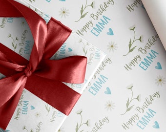 Perfect gift* Individual wrapping paper from XS to XXL GIANT BOW up to 5 meters (!) * Birthday with name + desired text