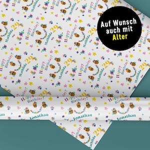 For true spring children * Gift wrap with name + age * Individual gift wrap from XS to XXL GIANT SHEET up to 5 meters (!)