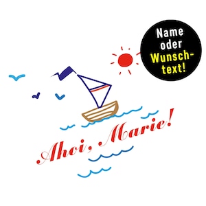 Maritime * Voilier * Papier cadeau individuel du XS au XXL PROUE GÉANTE jusqu'à 5 mètres (!) * Anniversaire avec nom + texte souhaité
