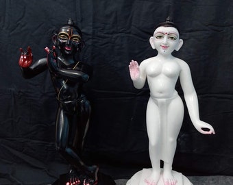 Iskcon Marble Radha Krishna Murti, Iskcon Radha Krishna statue, Marble Radha Krishna, Radha Krishna Black Statue, Krishna Figure
