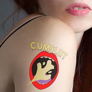 SPERMA!!! heißes sexy kinky temporäres Tattoo in der Farbe. Schmecken Sie Ihrem Partner gerne?
