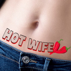 HOT WIFE rote Paprika heiße sexy freche Tattoo in der Farbe. Hast du eine freche Seite?
