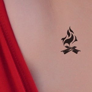 Bonfire Temporary Tattoo: Passion, Rebirth, Hope