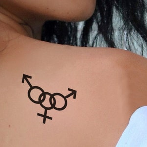 MFM THREESOME SEX freches sexy Tattoo in schwarz. Trau dich, deine Fantasien und Wünsche auszudrücken oder einfach als Geschenk!