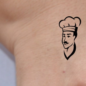 CHEF temporary tattoos in black. Hobby Chef, or just a Food LOVER?