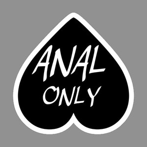 NUR ANAL, heiße kinky sexy freche Herz Tattoo in schwarz. Traust du dich deine dreckige Seite zu zeigen?