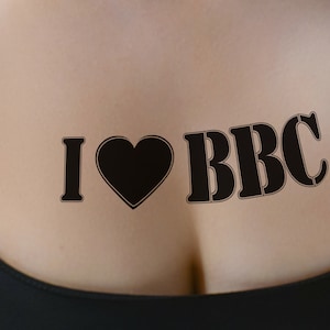 I LOVE BDSM, kinky freches sexy erotisches temporäres Tattoo in schwarz. Zeig einfach, wie du es liebst!