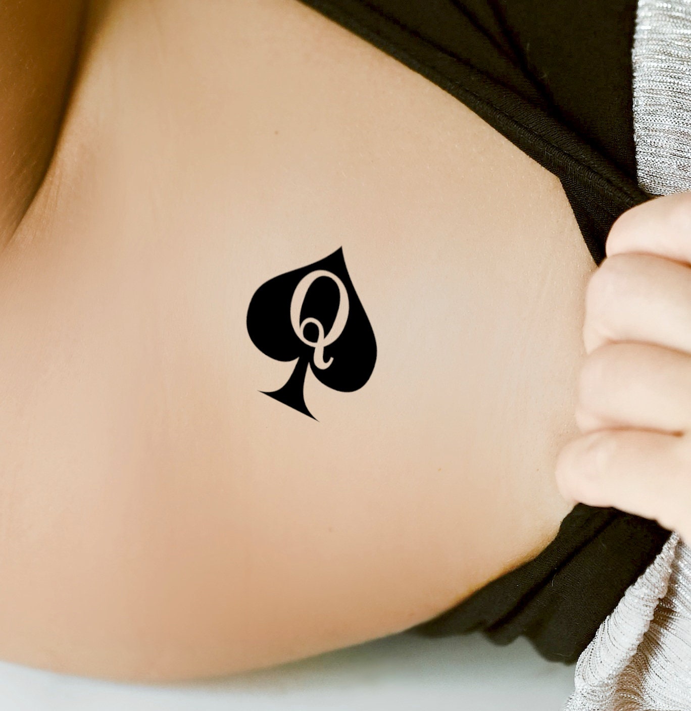 Classic QUEEN OF SPADES Symbol, a Hot Naughty Kinky Sexy Temporary Tattoo  in Black. Have You a Sexual Preference for Black Men? - Etsy Australia