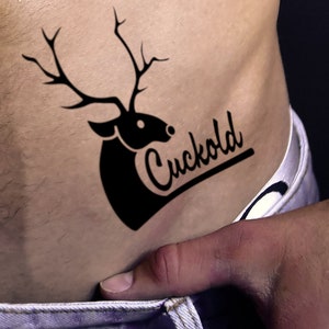 CUCKOLD sexy heißes freches temporäres Tattoo in schwarz!