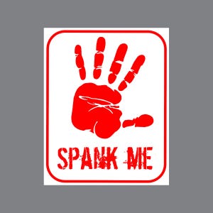 SPANK ME bdsm kinky temporäres Tattoo in Farbe. Experimentieren Sie mit Ihrer kinky Seite!