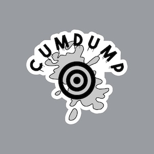 PUBIC Sexy "cumdump" Decoration Kinky Hot Erotic Tattoo in Black. Be
