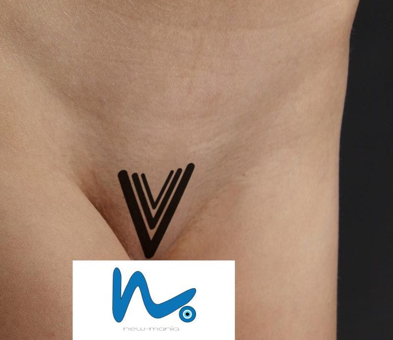 Arrow Temporary Pubic Tattoo: Erotic Body Art Decoration image 2