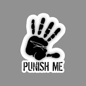 PUNISCIMI! Tatuaggio temporaneo sexy BDSM in nero. Lascia che il tuo amante ti punisca con la sua vecchia mano fidata!