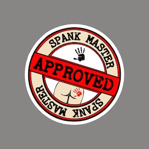 Spank Master Approved, Temporäre sexy Bdsm Tattoo in Farbe. Die perfekte Art für deinen Po, versohlt zu werden!
