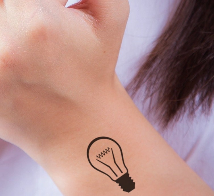 Light Bulb Tattoo - Etsy Light Bulb Tattoo - Etsy