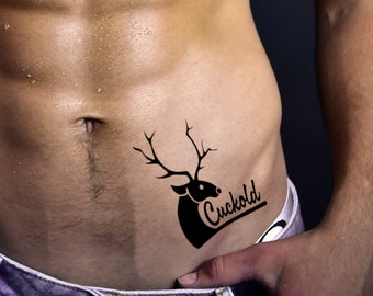 Tatouages Temporaires Lettres Anglaises Hotwife Cuckold - Imperméables - Neuf Sous Blister