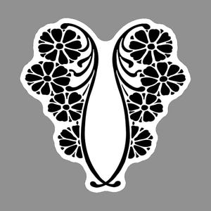 PUBIC Abstract SEXY FLOWERS Decoration in black. Be seductive. Be sexy! Be naughty!