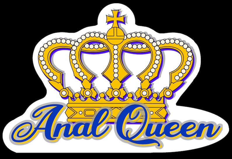 ANAL QUEEN Kinky Sexy Naughty Tattoo in Color. Perfect for a Sexy Night