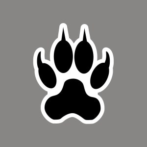 WOLF FOOTPRINT temporary tattoo in black