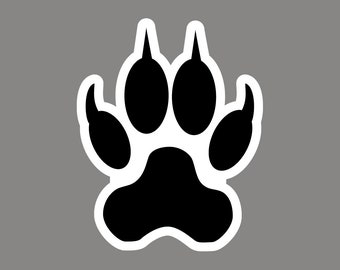 WOLF FOOTPRINT temporary tattoo in black