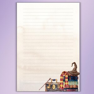 Wizard Printable Stationary-magic School Writing Paper A4/A5/US Letter ...