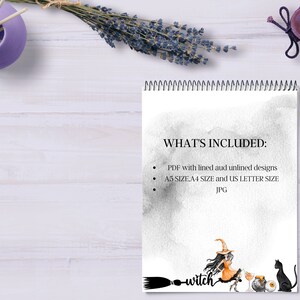 Witch Halloween Printable Stationery,cute Stationary, Pen Pal Supplies,writing Paper Letter A4 ...
