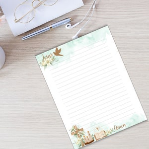 Christian Religious Printable Stationery Digital Letter Lined Unlined ...