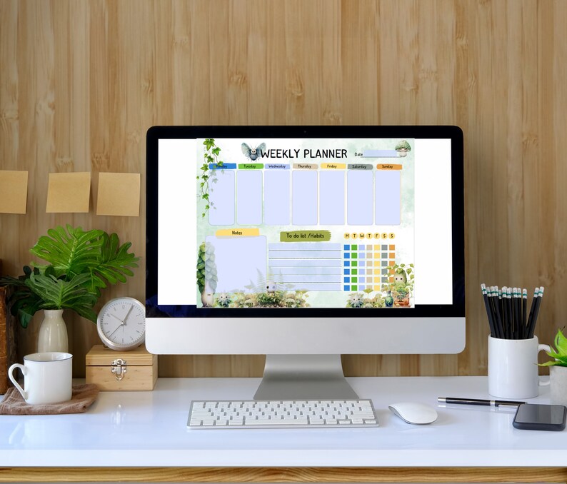 Editable Printable Weekly Planner-kids Weekly Planner-fantasy Children ...