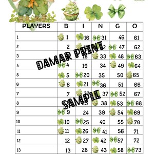 Tableros de bingo para imprimir - Tableros de bingo de 1 a 15 líneas - Conejito duende - Rectos mixtos en blanco - 75 bolas