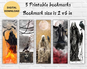 Gothic Horror Printable Bookmarks-Hallloween Bookmarks Set-Gothic Novels- Digital Bookmarks Bundle-Gifts for Readers-Book lover gift