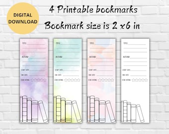 Book Review Bookmark Template-Digital Bookmark-Printable Book Review-Reading log-Gift for Book Lover-Book Club Ideas-Bookish-Coloring page
