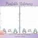 Cute Christmas Animals Printable Stationery-penguin Stationary-winter ...