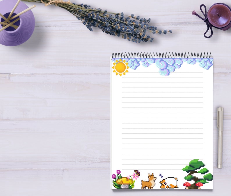 Pixel Style Printable Stationery-cute Animal Stationery-stationary Set ...