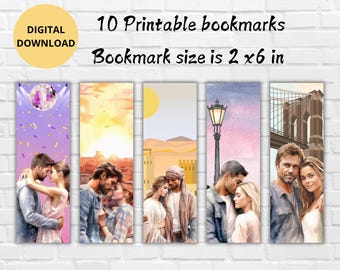 Love Story Bookmark Set-Romantic Bookmarks-Adult Bookmark Sublimation- Romance Reader Digital Download-Love Story book lover-bookmark set