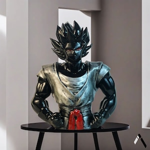 Goku Ghost Sculpture, Dragon Ball Z Figurine, Super Saiyan Statue, Anime Action Figure, Handmade Dragon Ball Decor, Collector’s Art Piece