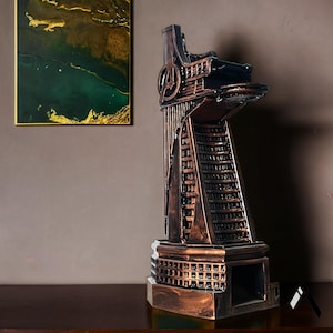 Stark Tower Scale Model: Hand-Painted Ceramic Resin Avengers Replica